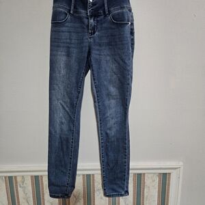 Guess Dark Blue Skinny Jeans Ladies Petite 24x28 Authentic Stretch Jeans